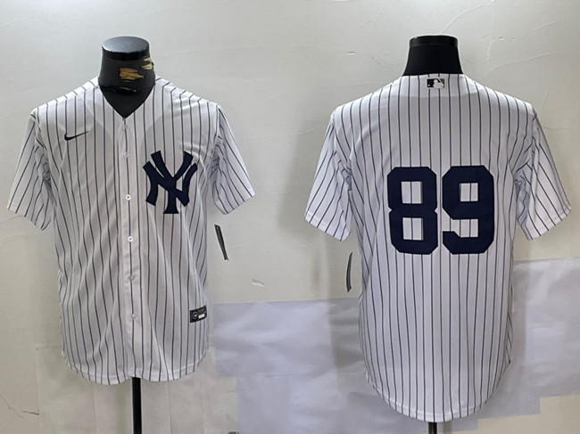Men's New York Yankees #89 Jasson Domínguez White Cool Base Stitched Baseball Jersey Men's New York Yankees #89 Jasson Domínguez White Cool Base Stitched Baseball Jersey